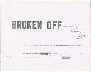 Study for "BROKEN OFF"