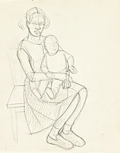 Study for "Great America" (Mother and Child)