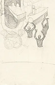 Study for "Great America" (Tunnel of Love)