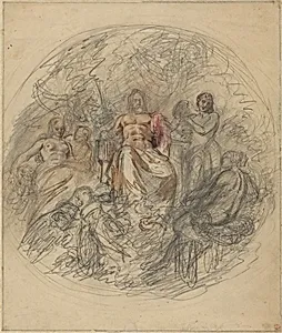 Study of Jove and Three Goddesses