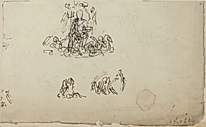 Study of Neptune and Sea Creatures (?) by John Flaxman