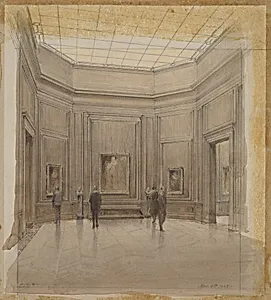 Study of Octagonal Gallery, Wood Panel Treatment