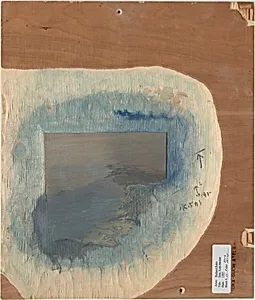 Study VI, New York Harbor [recto, #11, blue-gray]