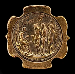 Sword Pommel with inset plaquette of The Judgment of Paris [detachable obverse of pommel]