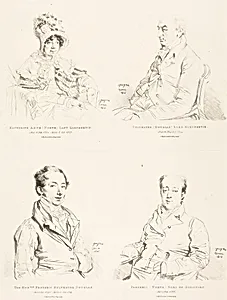 Sylvester (Douglas) Lord Glenbervie; Katherine Anne (North) Glenbervie; Frederic (North) Earl of Guilford; Frederic Sylvester Douglas by Jean-Auguste-Dominique Ingres