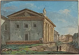 Tempio della Fortuna Virile with the Tempio di Vesta in the Distance