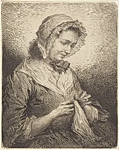 The Artist's Wife Sewing