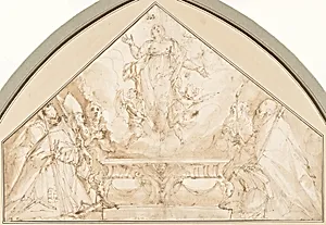 The Assumption of the Virgin with Two Bishops and Other Figures