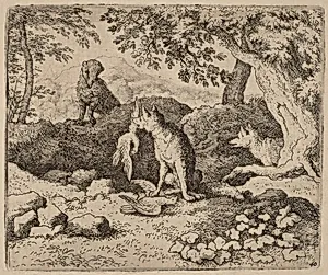 The Badger Goes to Warn Reynard by Allart van Everdingen