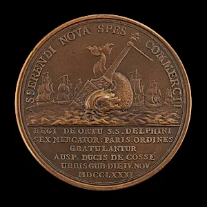 The Birth of the Dauphin, for the Marchands Corps [reverse]