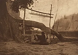 The Blanket Weaver - Navaho by Edward Sheriff Curtis