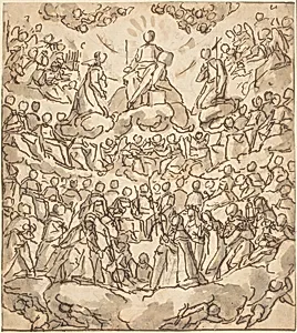 The Blessed in Paradise with the Virgin and St. John the Baptist before God
