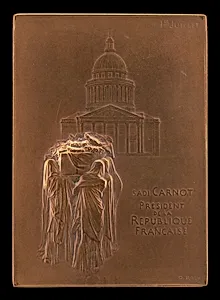 The Body of President Sadi Carnot Borne to the Panthéon [obverse] by Louis-Oscar Roty