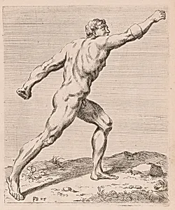 The Borghese Gladiator, side view, turned to right [plate 28]