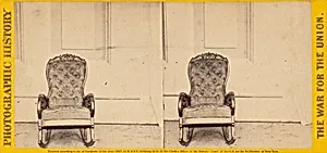 "The Chair That President Lincoln Occupied at the Time of His Assassination at Ford's Theater"
