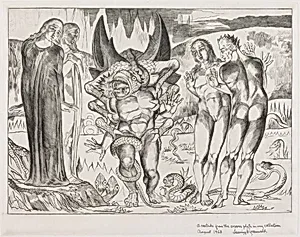 The Circle of the Thieves; Agnolo Brunelleschi Attacked by a Six-Footed Serpent