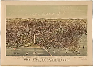 The City of Washington: Bird's-Eye View from the Potomac—Looking North