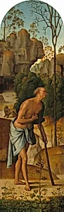 The Crucifixion with the Virgin, Saint John, Saint Jerome, and Saint Mary Magdalene [left panel]