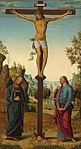 The Crucifixion with the Virgin, Saint John, Saint Jerome, and Saint Mary Magdalene [middle panel]