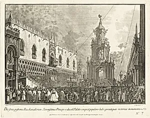 The Doge Attends the Giovedi Grasso Festival in the Piazzetta