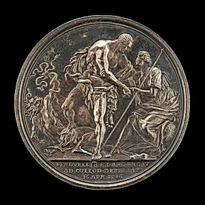 The Duke as Hercules, Overcoming Discord and Raising Britannia [reverse]