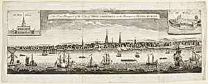 The East Prospect of the City of Philadelphia, in the Province of Pennsylvania by British 18th Century, after George Heap