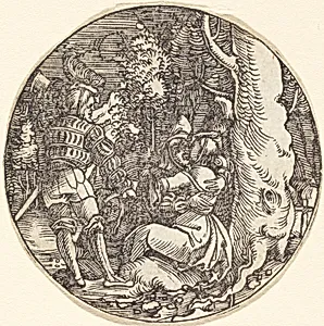 The Embrace (A Couple of Lovers by a Tree)