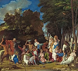 The Feast of the Gods by Giovanni Bellini and Titian