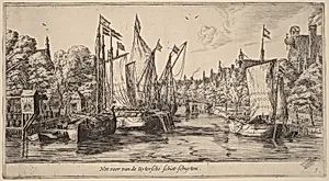 The Ferry to Utrecht (Het veer van der Uytersche schiet-schuyten) by Reinier Nooms, called Zeeman