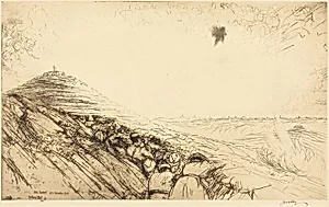 The First Sight of Jerusalem - Nebi Samwil, No.2 by James McBey