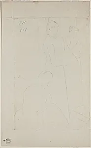 The Fitting [verso] by Mary Cassatt