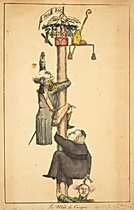 The Greasy Pole by French 19th Century