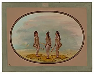 The Handsome Dance - Goo-a-give by George Catlin