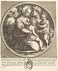The Holy Family by Jacques Callot after Andrea del Sarto