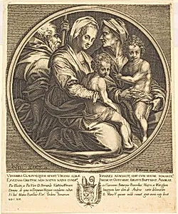 The Holy Family by Jacques Callot after Andrea del Sarto