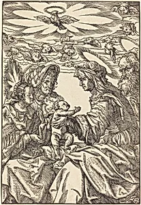 The Holy Family with Saint Anne and Saint Joachim by Hans Burgkmair I