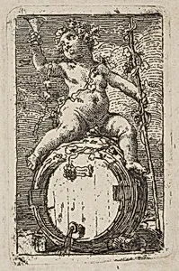The Infant Bacchus Astride a Wine Barrel by Gaetano Gandolfi