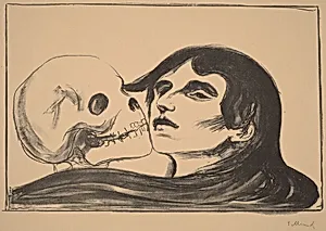 The Kiss of Death (Todeskuss) by Edvard Munch