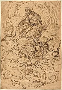 The Madonna and Child in Glory Adored by Saints