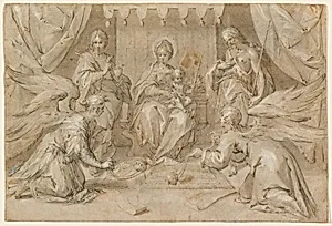 The Madonna Enthroned with Saint John the Baptist and Saint John the Evangelist