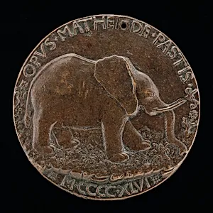 The Malatesta Elephant in a Meadow [reverse] by Matteo de' Pasti