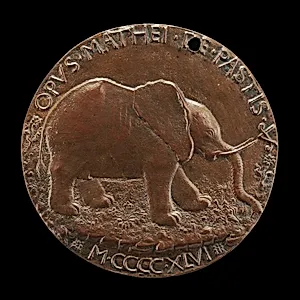 The Malatesta Elephant in a Meadow [reverse] by Matteo de' Pasti
