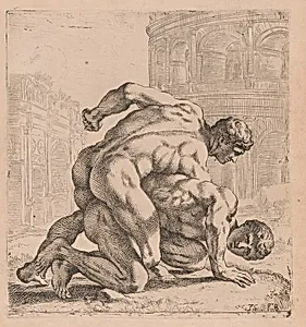 The Medici Wrestlers, side view, turned to right [plate 35]