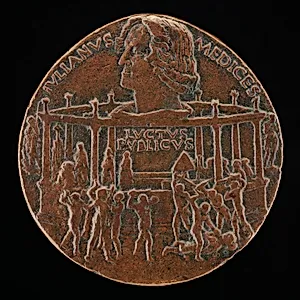 The Murder of Giuliano I de' Medici (The Pazzi Conspiracy Medal) [reverse]