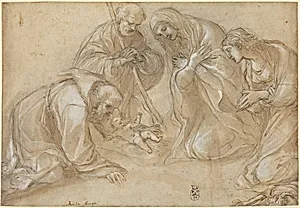 The Nativity with Saints Francis and Agnes