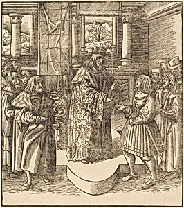 The Old White King Sending His Messengers to Portugal by Leonhard Beck