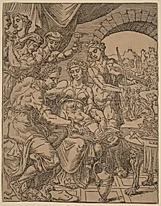 The Prodigal Son Squandering His Inheritance on Harlots
