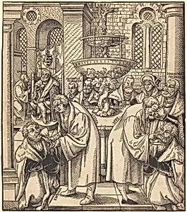 The Reformers Luther and Hus Giving Communion to the Princes of the House of Saxony by Lucas Cranach the Elder