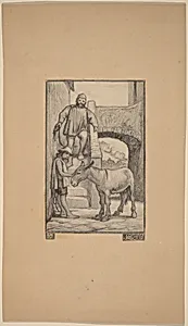 The Son and the Donkey by Elihu Vedder