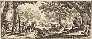 The Stag Hunt by Jacques Callot